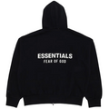 Fear of God Essentials Classic Hood Zip Up Sweatshirt Black