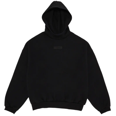 Fear of God Essentials Chest Logo Hoodie Jet Black/Jet Black