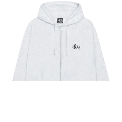 Stussy Basic Stussy Zip Hoodie Ash Heather
