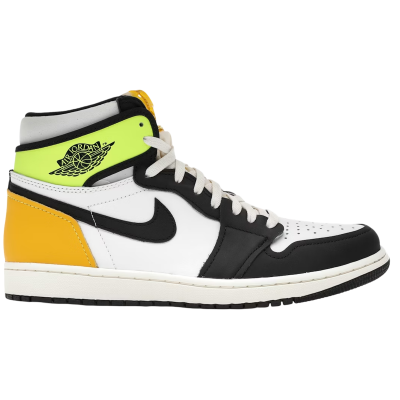 Air Jordan 1 Retro High White Black Volt University Gold