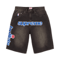 Supreme x Mitchell & Ness Washington Bullets Baggy Denim Short 'Washed Black'