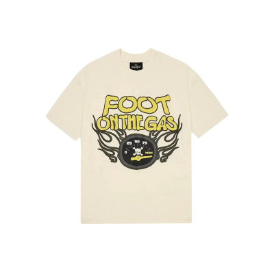 Broken Planet Foot On The Gas T-shirt Vanilla White