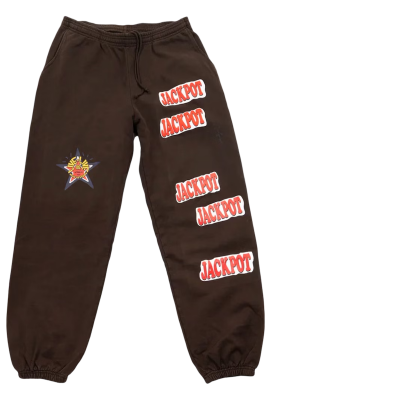 Travis Scott Road to Utopia Las Vegas Jackpot Sweatpants Brown