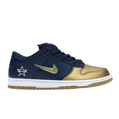 Nike SB Dunk Low Supreme Jewel Swoosh Gold