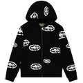 Corteiz x Denim Tears Island Wreath Zip Hoodie Black
