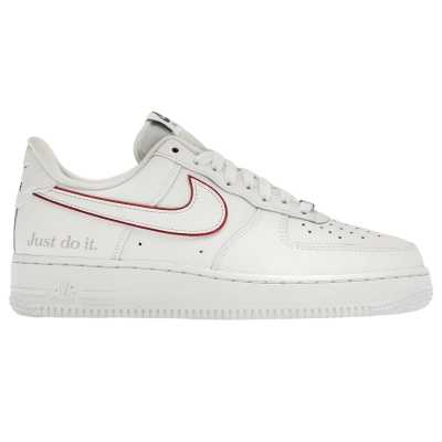 Nike Air Force 1 Low Just Do It White Noble Green Metallic Silver University Red