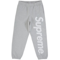 Supreme Satin Applique Sweatpant SS26 Heather Grey