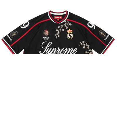 Supreme Floral Soccer Jersey Black
