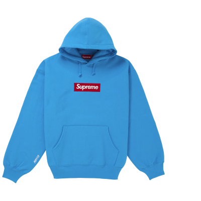 Supreme Box Logo Hooded Sweatshirt Cyan FW25