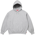 Supreme Satin Applique Hooded Sweatshirt Heather Grey SS26