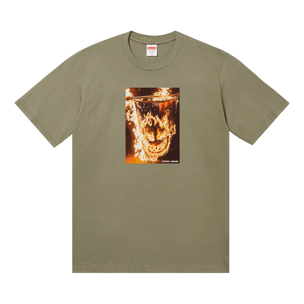 Supreme x Spitfire Flag Tee 'Light Olive'