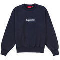 Supreme Washed Box Logo Crewneck Navy